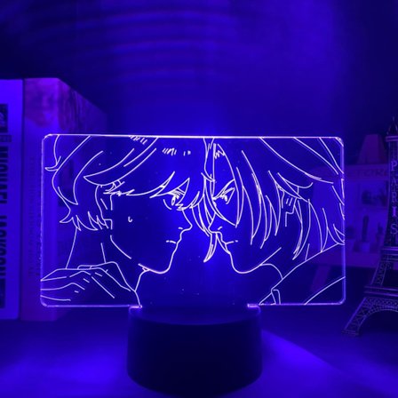 WJ Anime Illuusiolamppu Banana Fish Led Yövalo Makuuhuoneen Sisustukseen Syntymäpäivälahjaksi Anime 3D Lamppu PXJD