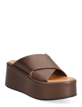 Lemie Chocolate Vacchetta Shoes Summer Shoes Platform Sandals Ruskea ATP Atelier