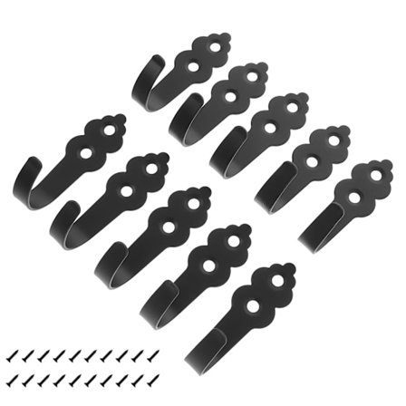 Väggkrokar med Skruvar - 10 pack