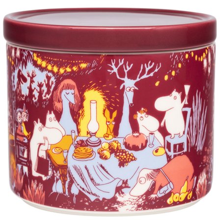 Arabia Mummi Festlige Stunder krukke med lokk 0,7 liter' - 'Rød