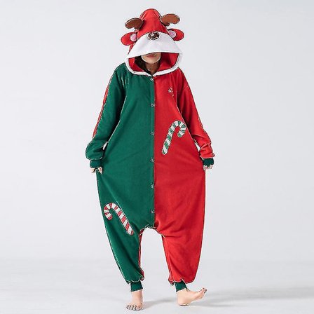 Christmas Onesie Moose Hat Onesie Party Show Onesie Jumpsuit Jumpsuit Christmas Holiday Gift Pyjamas