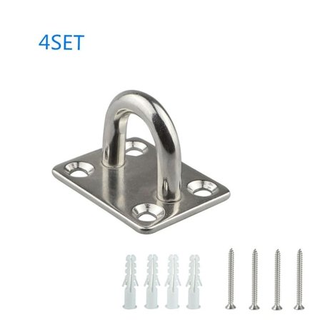 4 stk Loftkroge Rustfrit stål Pad Øjeplade