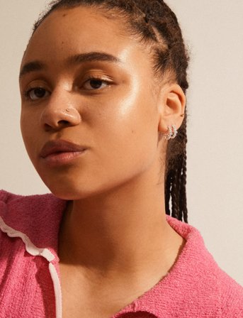 Pilgrim Solidarity Recycled Medium Bubbles Hoops - Gold - ONE SIZE