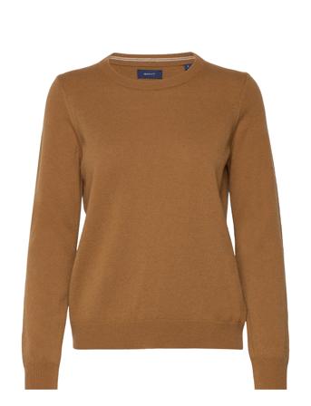 D1. Superfine Lambswool C-Neck Brown GANT