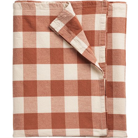 Midnatt Bertel duk 250x145 cm, brun/aprikos