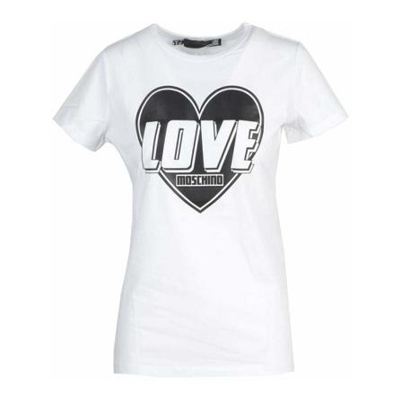 Love Moschino T-Shirt Hvid, Dame