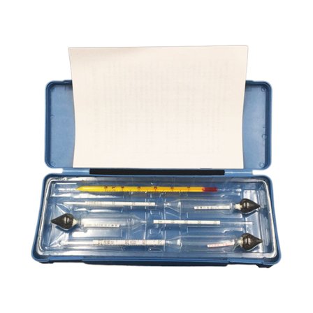 Hydrometer Alkoholmåler Testsett for Vin Whisky Vodka, Alkohol Konsentrasjonsmåler med Temperaturkonverteringsreferanse, Profesjonell Måling