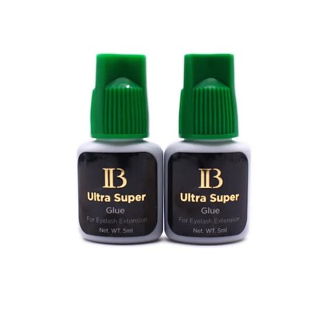 2 flaskor IB Ultra Super Lim Individuell Snabb torkande Ögonfrans förlängningar Lim Grön Kåpa 5ml Korea Klister Svart Skönhet Verktyg