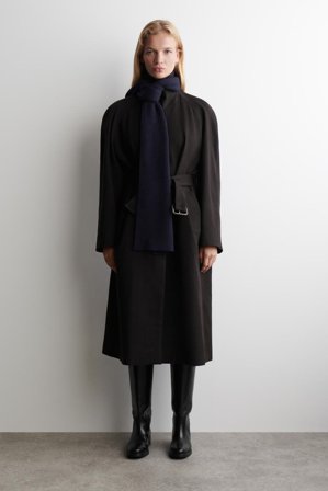 COS Women's Bufanda De Canalé De Lana Y Cashmere in Azul