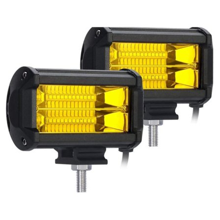 2X 5 tuuman 72W LED-työvalot Vedenpitävät maastokäyttöön tarkoitetut sumuvalot Keltaiset lamput kuorma-autoille ATV UTV Bo