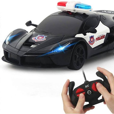 Fjernstyrt Bil 1/24 RC Politibil Elektrisk Politibil Lekebiler for Barn Gutter Bursdagsgaver Førskoleleker Biler Småbarn Lekebiler for 4-5 År Gamle 