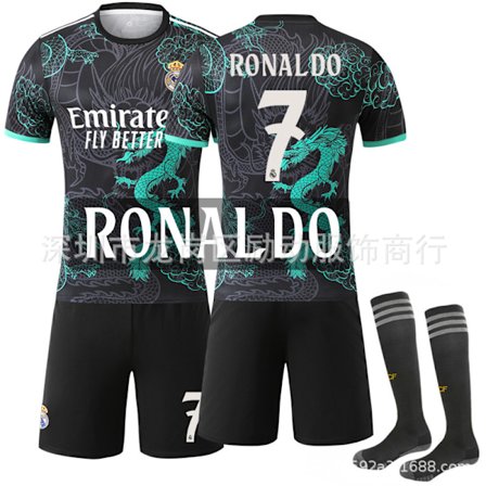 Xbi- 2526 Musta & Vihreä Real Madrid Special Edition Lohikäärme Kuvio jalkapallo