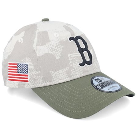 New Era - MLB Camo unconstructed Cap - Boston Red Sox MLB Armed Forces Day 9TWENTY Stone/Olive Dad Cap @ Hatstore