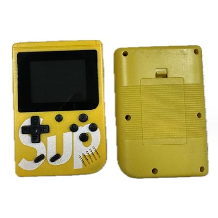 Retro Handheld Spelkonsol med 400+ Klassiska Spel - 2.4" HD-Skärm Bärbar Spelkonsol Stöder TV-Skärmutgång (Gul)