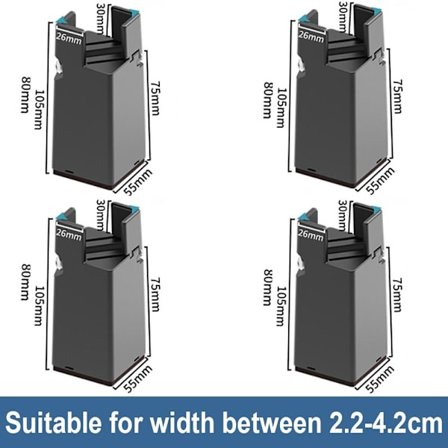 4 kpl jalkatyynyn huonekalujen korotus MUSTA-75MM MUSTA-75MM