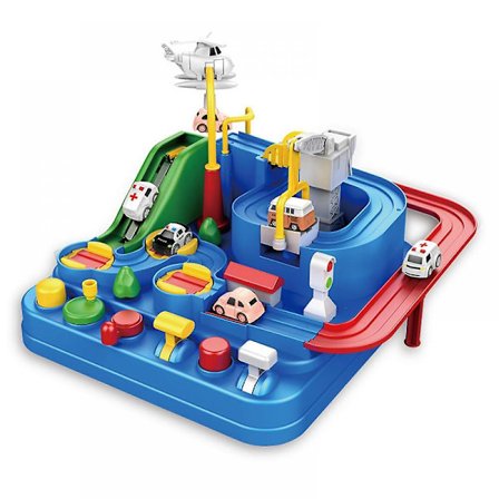 Børnebilbane Legetøj til Småbørn - Bilredningseventyr Legetøj Gave til Drenge 3 År, Bil Legetøj til Småbørn - Klassisk Farve