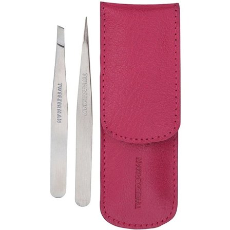 Tweezerman Petite Tweeze Set With Pink Case, Makeup, Øjenbryn, Pincetter