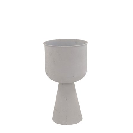 Metallinen istutusastia 25x25x46cm – Valkoinen, Minimalistinen muotoilu