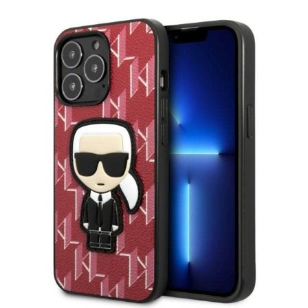 Karl Lagerfeld KLHCP13LPMNIKPI iPhone 13 Pro / 13 6,1" hardcase rød/rød Monogram Ikonik Patch