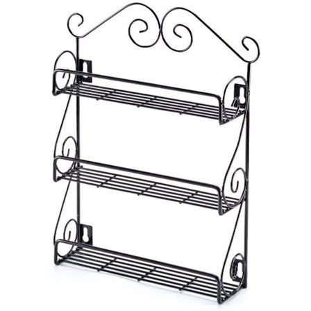 Krydderihylde, 3-etagers metal krydderihylde til krydderiryste - KLB