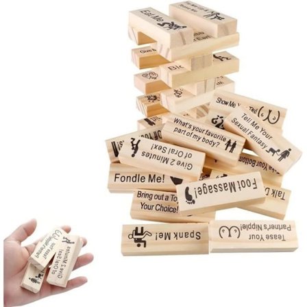 Lautapeli - Super Naughty - Block Tower - Puu - Pariskunnille - 18 kuukautta ja yli