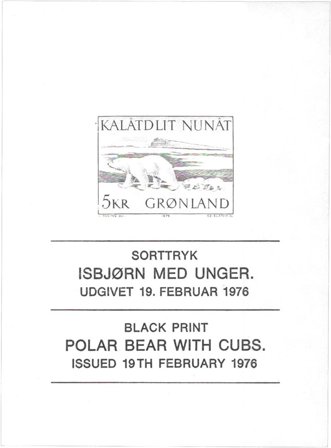 Grønland 1976 - AFA 96 - Sorttryk