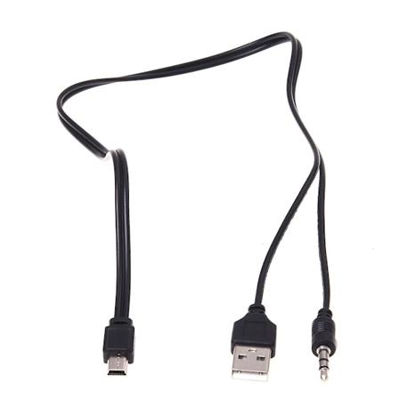 3,5 mm Aux Usb2.0 Han Mini 5-polet Usb Bærbar Højttaler Lydkabel