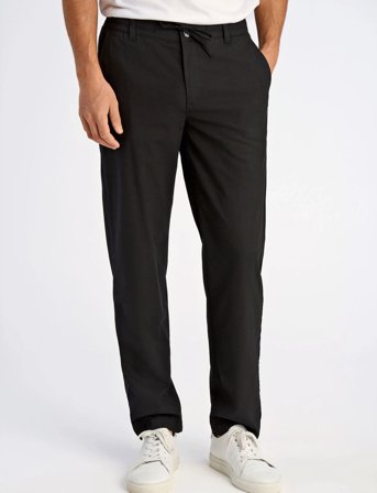 Lindbergh Linen Pants - Black - L