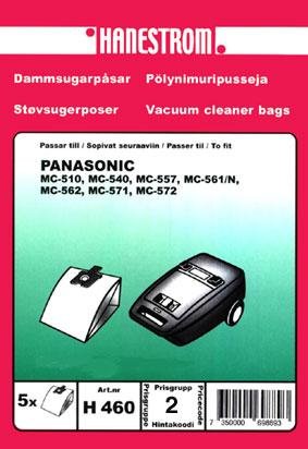 HANESTRÖM Dammsugarpåsar PANASONIC MC-510