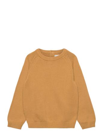 Knit Cotton Sweater Tops Knitwear Pullovers Yellow Mango
