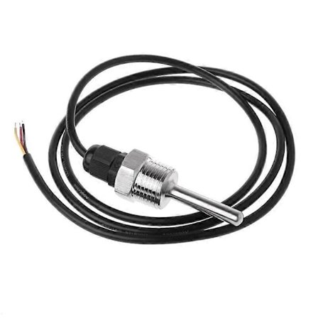 DS18B20 Digital Temperatur Sensor G1/2 Gevind Probe DIA7mm 3-leder ledning SUS304