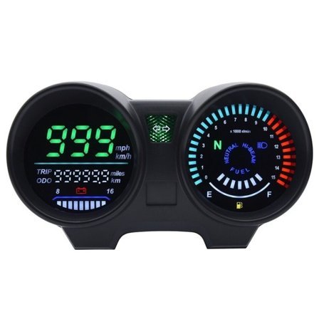 Speedometer Digital Dashboard LED Elektronik Motorcykel RPM meter