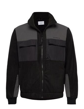 Strukt Zip Fleece Sweat-shirts & Hoodies Fleeces & Midlayers Svart Woodbird