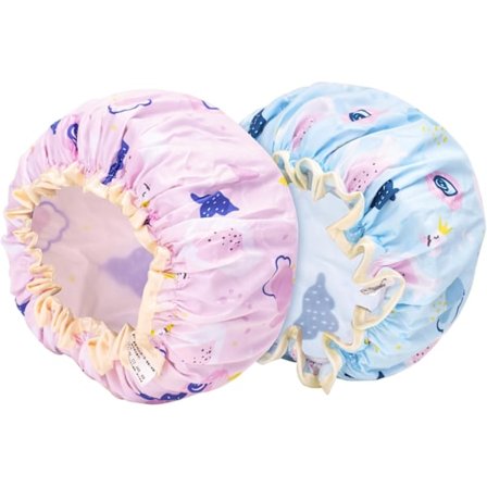 2 KPL Lasten Suihkumyssy Vedenpitävä Suihkumyssy Lasten Suihkumyssy Uudelleenkäytettävä Sarjakuva Suihkumyssy