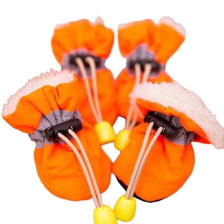 Hundesko til Små og Mellemstore Hunde Potebeskyttere Hvalpestøvler med Skridsikre Såler Vandtætte Regnsko Kæledyrsartikler orange 4XL