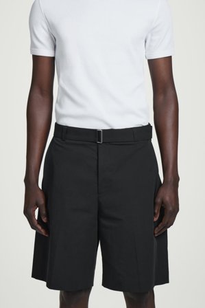 COS Men's Belted Tailored Shorts in Black