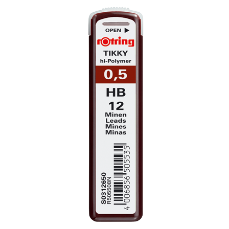 Rotring Tikky Hi-Polymer stift 0.5 12 stk B