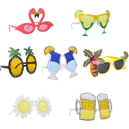 7 Par Festlige Solbriller, Nyhetssolbriller Morsomme Solbriller Funky Briller Morsomme Flotte