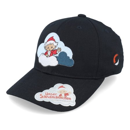 Unser Sandmännchen - Black flexfit Czapka Z Daszkiem - Kids Sandmännchen Cloud Patch Black Flexfit @ Hatstore