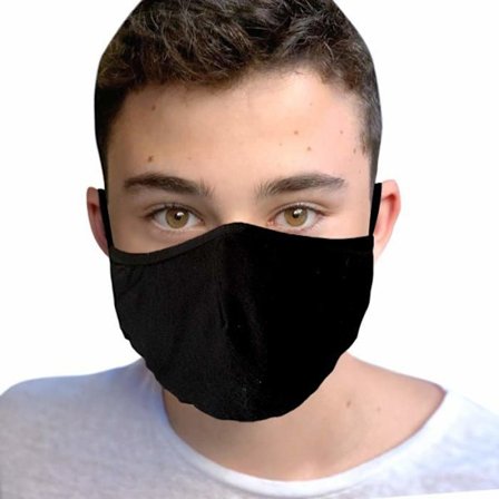 Ansiktsmask - ansiktslappa Haberdashery online - BAB-1-M - BAB-1-SVART-M, Svart, M