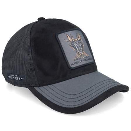 Capslab - Svart trucker Keps - House Of The Dragons Black A-Frame Trucker @ Hatstore