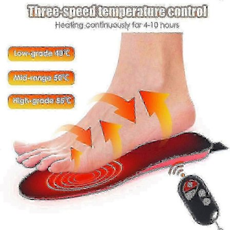 Vintervarme: Genopladelige opvarmede indlægssåler med fjernbetjening og app, 10 timers varme, 3000mAh batteri