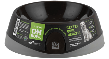 LickiMat - LickiMat skål munnhygieneskål Svart M, Ø22x7,2cm - Hund - Matplass & vannautomater for hund - For glupske hunder - ZOO.no