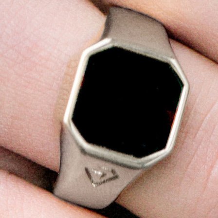 Chevalière argent 925 et onyx noir pour hommes - Bagues serties de pierres