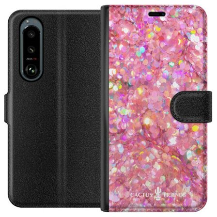 Yhteensopiva Lompakkokotelo Sony Sony Xperia 5 III Cactus and Friends – PinkGlitter