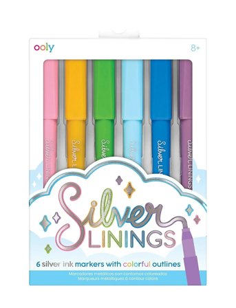Ooly Outline Markers 6 Pcs - Silver Linings - Multi/patterned - ONE SIZE
