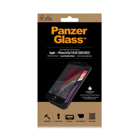 Panzer Privacy iPhone SE (2020/2022) | 8 7 6 6s Edge-to-Edge Screen Protector PanzerGlass - High quality tempered glass screen protector