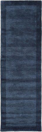 Teppichläufer 80X350 Einfarbig Handloom Frame - Dunkelblau