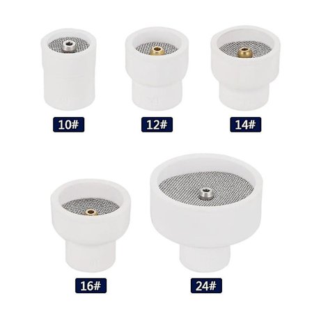 10 12 14 16 24 Vit Keramisk Dyse Aluminiumoxidkop Til Wp9/20/17/18/26 Tig Svejselampe 10 Keramisk Hvid Tig Svejsekop_MGF
