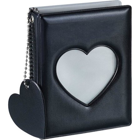 3 tuuman valokuvakorttikotelo kirja mini valokuva-albumi peilimäisellä valokuvakorttikansiolla 32 taskua musta